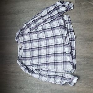 Loft Ann Taylor womans plaid long sleeve